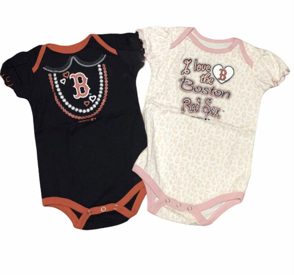Red Sox Onesie Pink Red Navy 18m